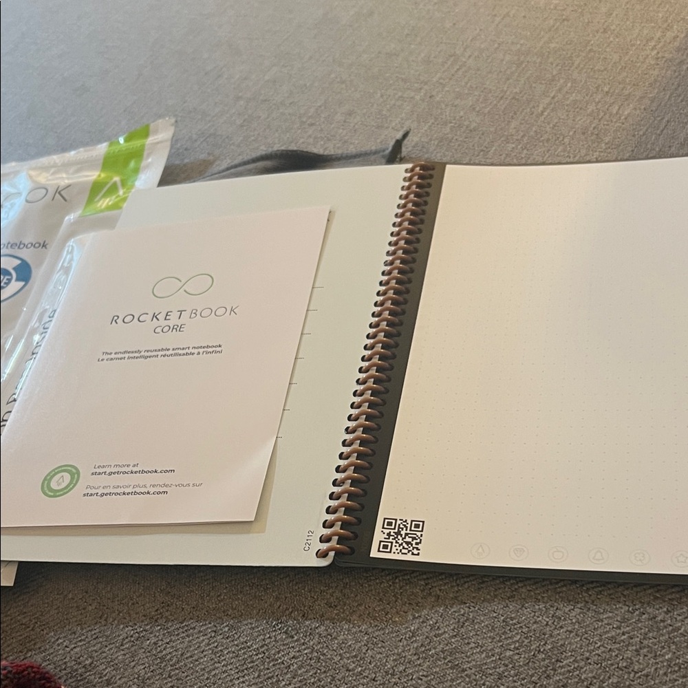 Rocketbook Core Smart Reusable Notebook with Frixion Pen and Microfiber Cloth